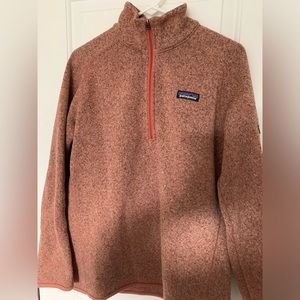 Patagonia Better Sweater 1/4 Quarter Zip, Salmon Pink color